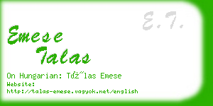 emese talas business card